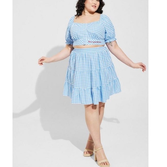 Torrid NWT Warner Bros Wizard Of Oz Poplin Top and Skirt Set Halloween Costume - Picture 4 of 11